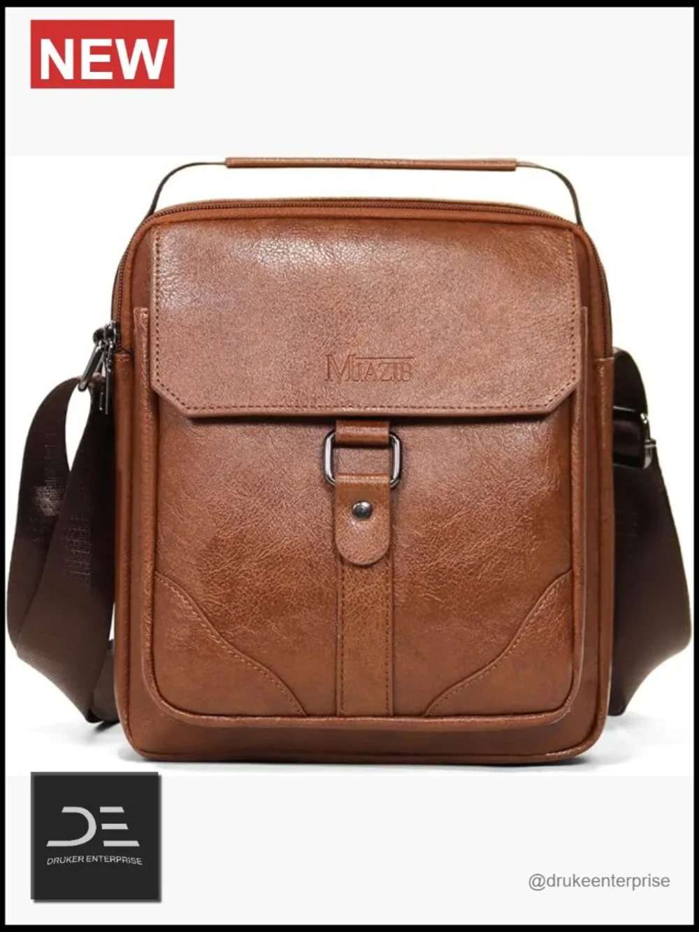 PU Leather Crossbody Messenger Bag for Men Handbag Sling Shoulder Bag